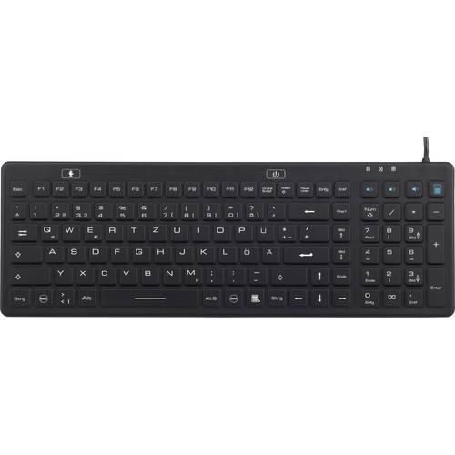 iM-IKB106-BK Tastatur Renkforce Schwarz Spritzwassergeschützt, Staubgeschützt