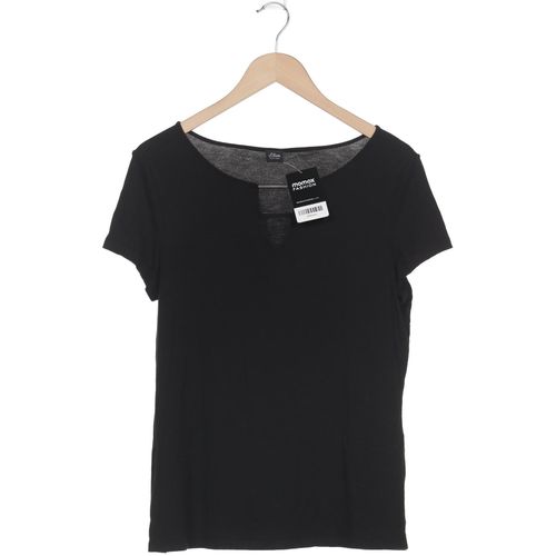 s.Oliver Black Label Damen T-Shirt, schwarz, Gr. 42