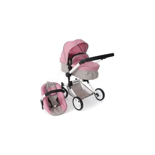 Kombi-Puppenwagen CHIC2000 "Linus, Bärchen" Puppenwagen rosa (bärchen) Kinder mit Babywanne und Autositz