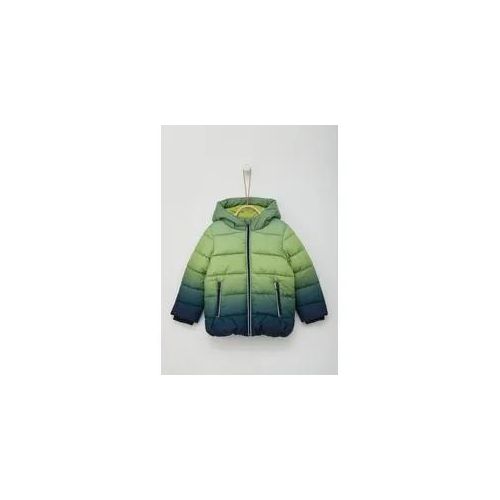 Outdoorjacke S.OLIVER JUNIOR Gr. 140, light khaki aop Jungen Jacken mit Kapuze