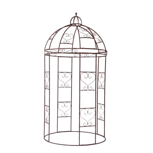 Metall Rosenbogen Rost Optik Tor Rankhilfe Rosen Rankgitter Garten Pavillon