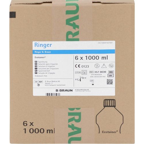 Ringerlösung Spüllösung B.braun Ecotainer 6000 ML