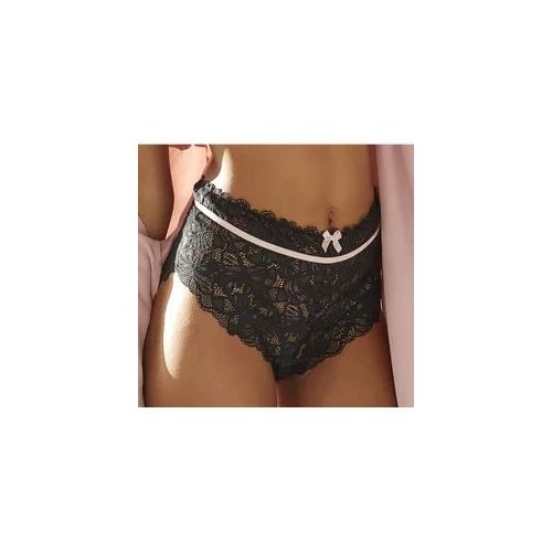 Taillenslip NUANCE Gr. 40/42, schwarz Damen Unterhosen aus feiner, floraler Spitze, sexy Dessous