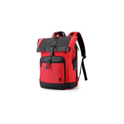 Tagesrucksack PEAK TIME "PT-303" rot Rucksäcke Cityrucksack mit Rolltop