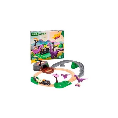 Spielzeugeisenbahn-Erweiterung BRIO "BRIO WORLD, Dinosaurier Abenteuer-Set" Spielzeugeisenbahn-Erweiterungen bunt Kinder FSC- schützt Wald - weltweit