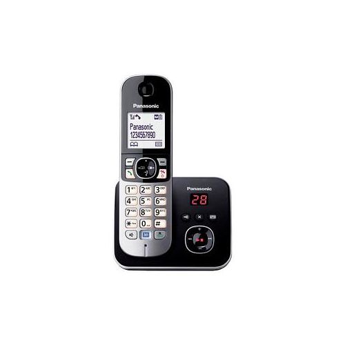 Panasonic KX-TG6821GB Schnurloses Telefon mit Anrufbeantworter schwarz-silber