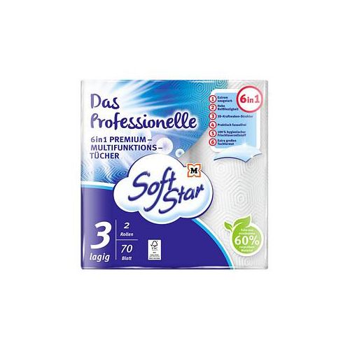 Soft Star Küchenrollen Das Professionelle 3-lagig, 2 Rollen