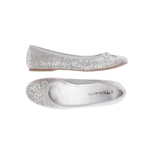 Tamaris Damen Ballerinas, silber, Gr. 40