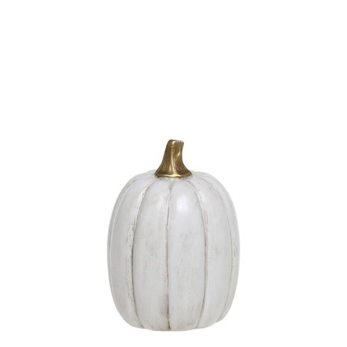 Chic Antique Deko Kürbis mit Gold, H13/D8,5 cm antique weiß
