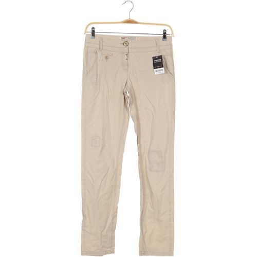 QS by s.Oliver Damen Stoffhose, beige, Gr. 34