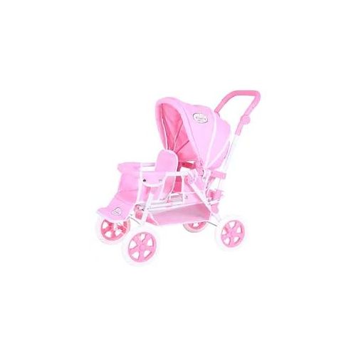 Zwillingspuppenwagen KNORRTOYS "Big Twin - Princess White Rose" Puppenwagen rosa (princess white rose) Kinder