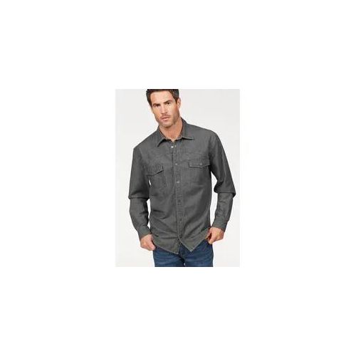 Jeanshemd ARIZONA Gr. 41/42 (L), N-Gr, grau Herren Hemden Western Stil