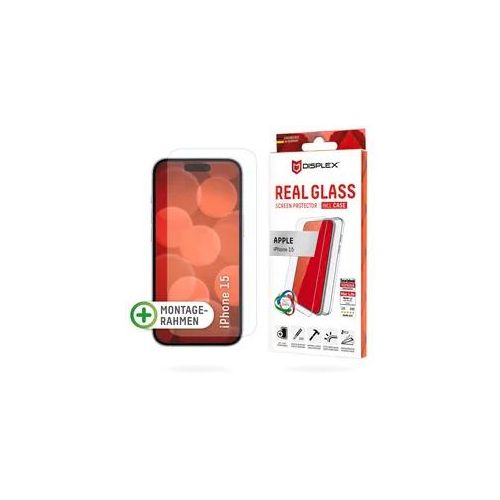 DISPLEX Displayschutzglas "Real Glass + Case" Displayfolien Displayschutzfolie Displayschutz Rundumschutz 360 Grad splitterfest farblos (transparent)