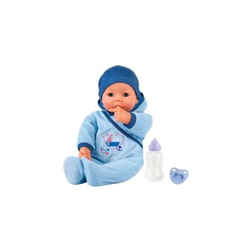 Babypuppe BAYER "Hello Baby Boy, 46 cm" Puppen blau Kinder