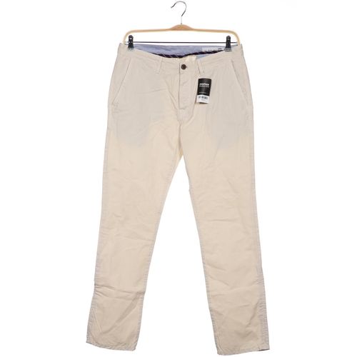 Ben Sherman Herren Stoffhose, cremeweiß, Gr. 34