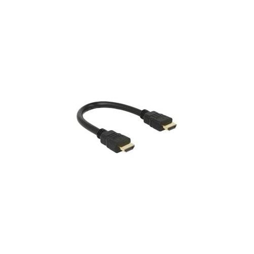 Kabel High Speed HDMI mit Ethernet Stecker ></noscript> Stecker 4K schwarz, 25cm