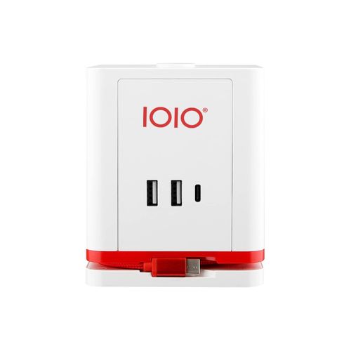 Steckdosenwürfel SW 1000 3-fach Schutzkontaktteckdose + 2 x USB-A und 1 x USB-C weiß