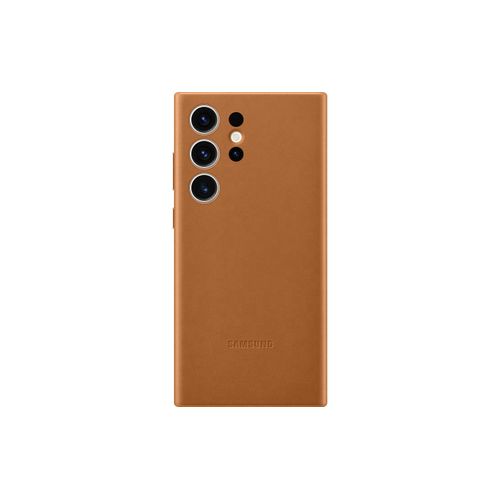 Handyhülle »Leather Cover Camel«, Samsung Galaxy S23 Ultra