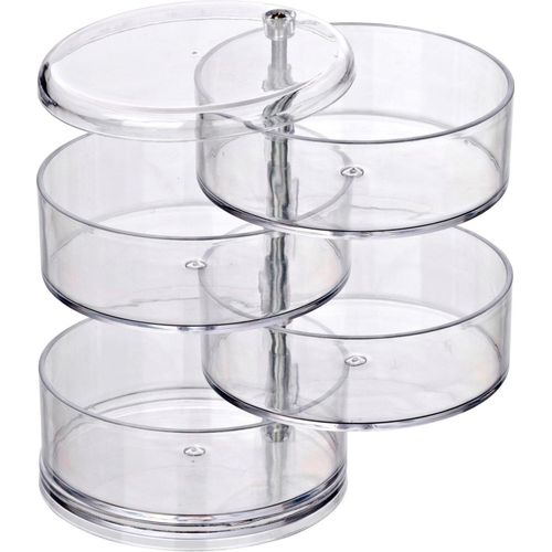 WENKO Badorganizer »Tower«, Kosmetik-Aufbewahrung mit 4 Fächern, transparent