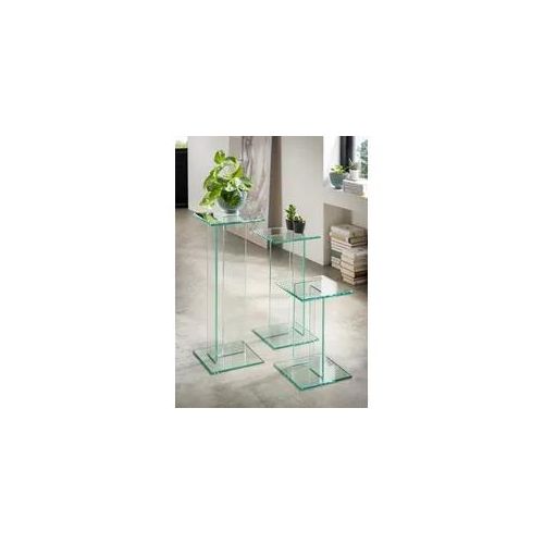 Blumentisch PAROLI Tische Gr. B/H/T: 25cm x 71cm x 25cm, farblos (transparent + transparent transparent)