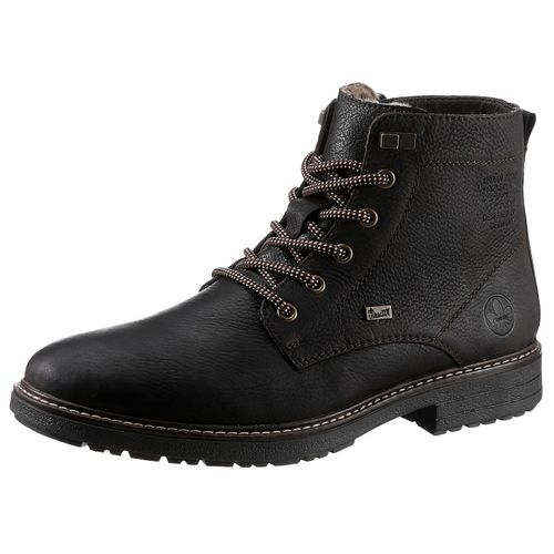 Winterstiefelette RIEKER, Herren, Gr. 41, braun (dunkelbraun), Nubukleder, klassisch, Schuhe, mit wasserabweisender TEX-Ausstattung