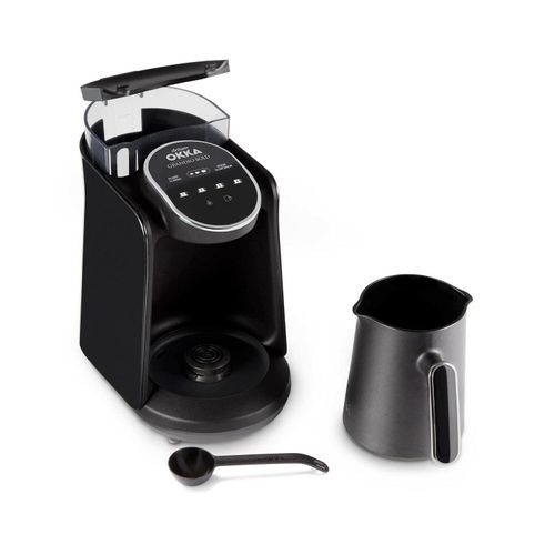ARZUM OKKA, türkische Kaffeemaschine, türkische Kaffeekanne, 900ml 735 W Silber