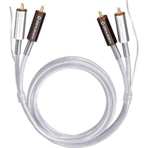 Cinch Audio Anschlusskabel [2x Cinch-Stecker - 2x Cinch-Stecker] 0.50 m Transparent vergoldete Steckkontakte Oehlbach Silver Express Plus