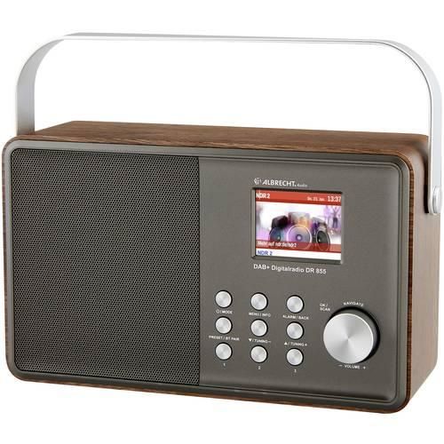 Albrecht DR 855 DAB+/UKW/Bluetooth Tischradio DAB+, UKW Silber, Holz