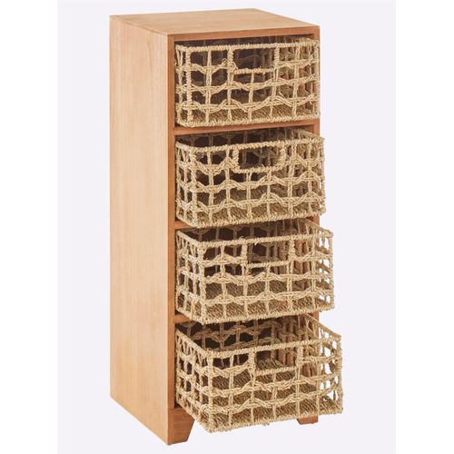 Kommode HEINE HOME Sideboards Gr. B/H/T: 30cm x 73,5cm x 30cm, 4 Schubladen, beige (natur) Schubladenkommode Bad-Kommode