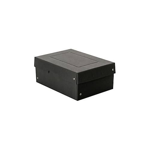 Archivbox Falken PURE Box Black A5, für bis zu 1250 Blatt, mit Beschriftungsfeld, L 250 x B 180 x Füllhöhe 100 mm, Blauer Engel, FSC®-Pappe, schwarz
