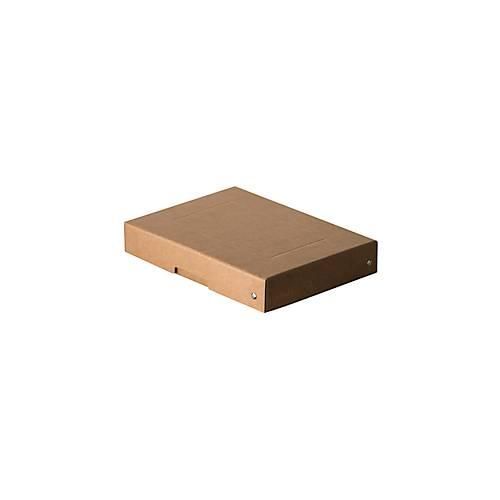 Archivbox Falken PureBox Nature A5, für bis zu 500 Blatt, mit Beschriftungsfeld, L 250 x B 180 x Füllhöhe 40 mm, FSC®-Pappe, braun