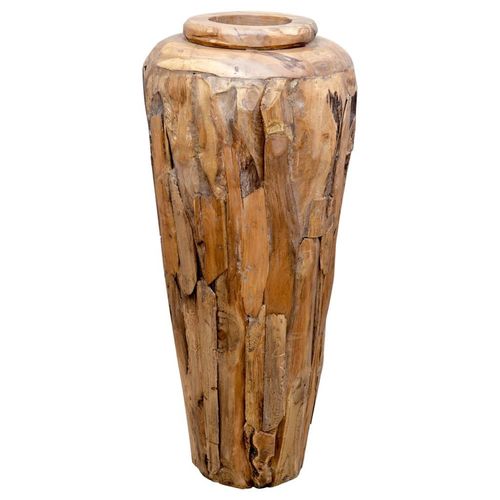 vidaXL Deko-Vase 40 x 80 cm Massivholz Teak