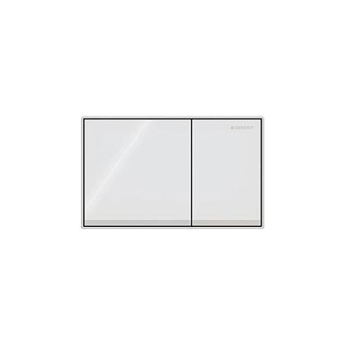 Geberit Betätigungsplatte Omega 60 115081SI1 Glas weiss, für Omega Spülkästen