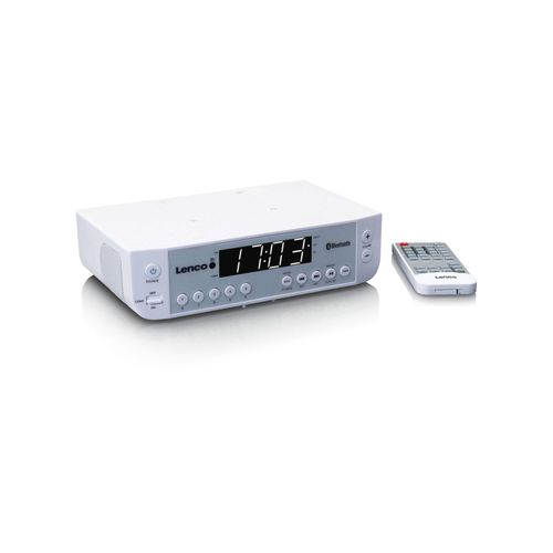 LENCO KCR-100 Küchenradio mit BT, Timer, LED, weiß