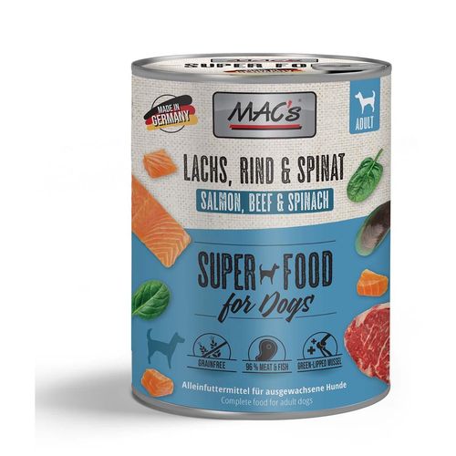 MAC's Dog Lachs, Rind und Spinat 12x800g