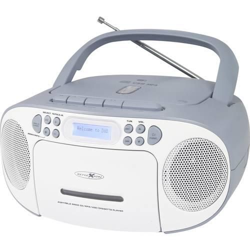 Reflexion RCR2260DAB/BL CD-Radio DAB+, UKW, DAB AUX, CD, Kassette, USB Weiß, Blau