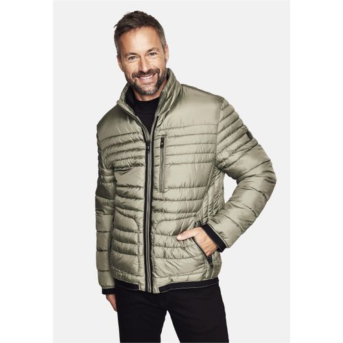 Steppjacke NEW CANADIAN, Herren, Gr. 48, grün (grün, olivgrün), 100% Polyester, unifarben, casual, kurz, Langarm, Jacken, mit elastischem Bund am Saum und Armabschluss