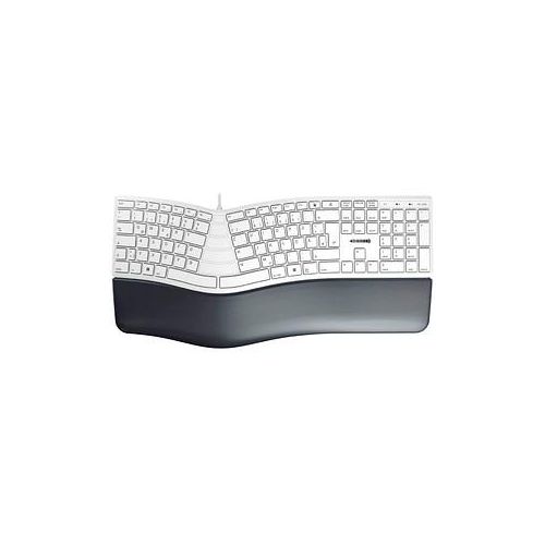 CHERRY KC 4500 ERGO ergonomische Tastatur kabelgebunden weiß-grau