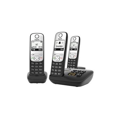 Gigaset A690A Trio Schnurloses Telefon-Set mit Anrufbeantworter schwarz