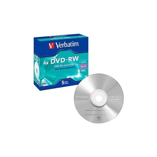 5 verbatim DVD-RW 4,7 GB wiederbeschreibbar