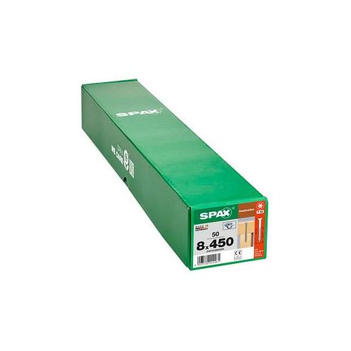 SPAX® Holzbauschrauben T40 Senkkopf WIROX 8 mm x 450 mm, 50 St.