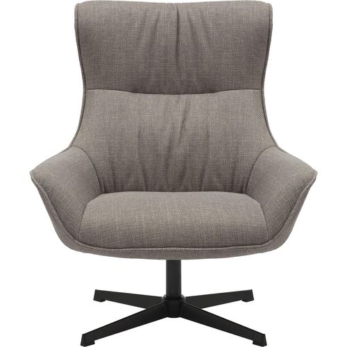Drehsessel SALESFEVER, grau (taupe, schwarz), B:85cm H:103cm T:83cm, Strukturstoff (100% Polyester), Metall, Sessel, Sitzfläche mit Taschenfederkern