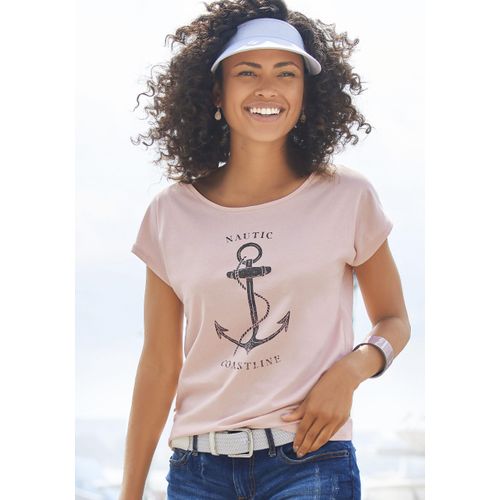 Beachtime T-Shirt, mit maritimen Druck vorn