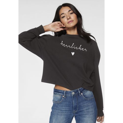 Herrlicher Sweatshirt »OTINA«, mit Herrlicher Logo-Statement-Print