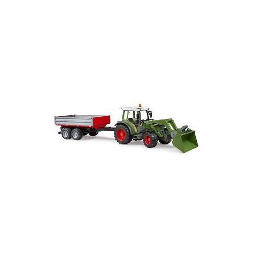 bruder Fendt Vario 211 Traktor mit Frontlader und Bordwandanhänger 02182 Spielzeugauto