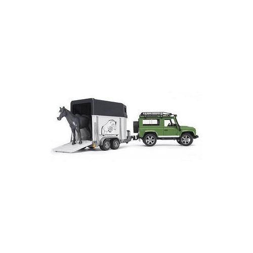 bruder Land Rover Defender mit Pferdeanhänger 2592 Spielzeugauto