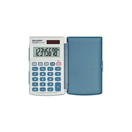 SHARP EL-243S Taschenrechner grau/blau