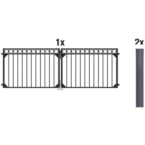 Alberts Zaundoppeltür »Circle«, Breite: 300 cm, Höhe: 100 und 120 cm