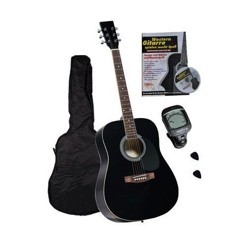 Clifton Westerngitarre »Dreadnought Gitarre«, Komplettset; mit Stimmgerät, Tasche, Heft und CD