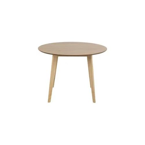 Esstisch ACTONA GROUP "Roxby, TOPSELLER" Tische Gr. B/H/T: 105cm x 76cm x 105cm, beige (natur + eiche natur) Esstisch Runde Esstische Holz-Esstische Roxby rund, mit Eiche Furnier Ø 105 cm